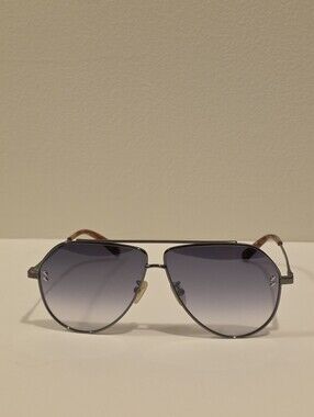 Stella McCartney SC0063S Oversized Aviator Sunglasses Gunmetal Tortoise Gradient